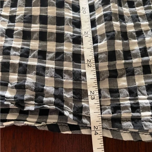 Black white gingham off the shoulders Max Studio blouse - Picture 7 of 7